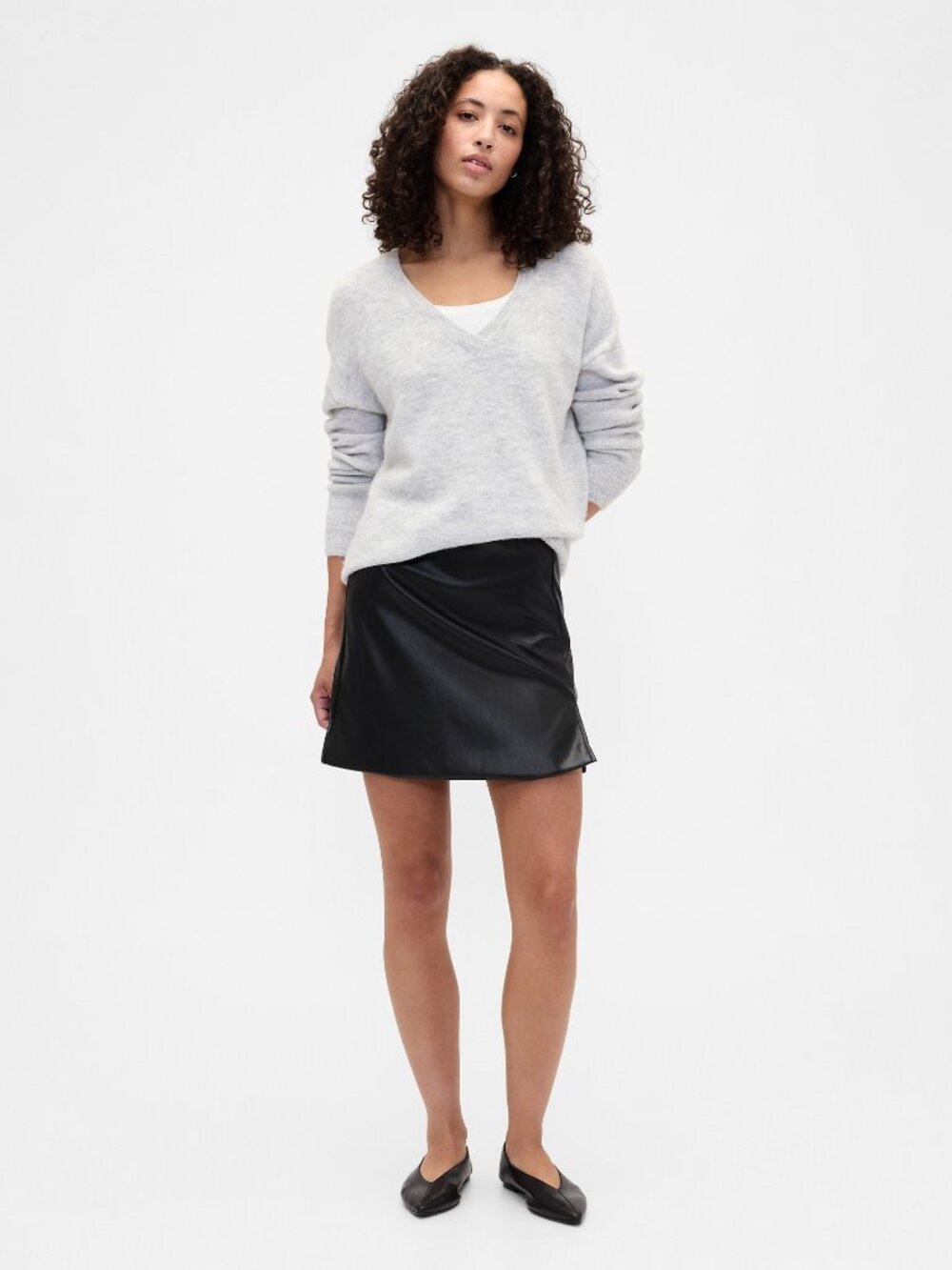 Gap Women's 2/26 Black Vegan-Leather Mini Skirt NWT 50% off Retail